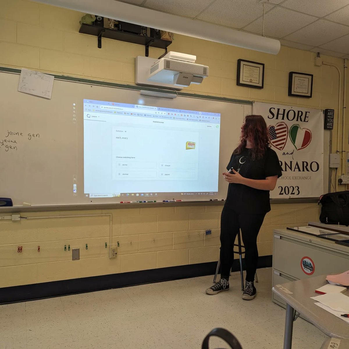 More great French language practice this evening @shoreregional with these four rockstar students! Here's to growing our French language proficiency!!!