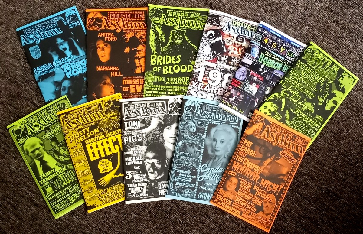 Vivvy says 'YES, whenever I'm not watching fantastic films, I read about them in the pages of fanzine DRIVE-IN ASYLUM! The online store has been restocked, so pick up some issues today!' etsy.com/shop/GroovyDoom