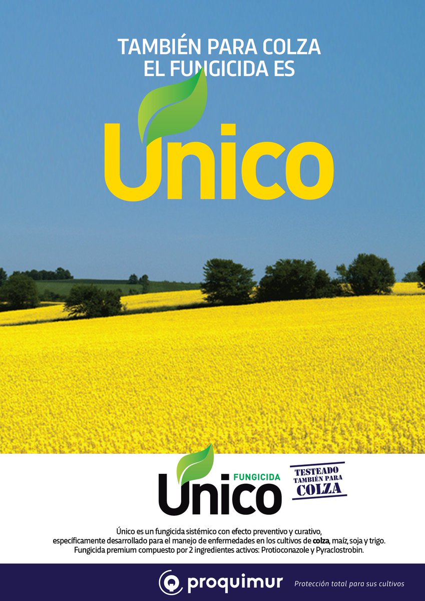 Proquimur's tweet photo. 🌿🔝 Para proteger un cultivo destacado, el fungicida debe ser #Único. https://t.co/WBMORDbjbw