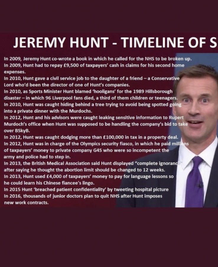 eddy_dawes's tweet photo. @RScowler @BestForBritain You had me at Serious!
Marmalade man, Jeremy CLINT fcuked our #NHS and is a #torytraitors 
 #TraitorHunt https://t.co/WqYHxenZ2z