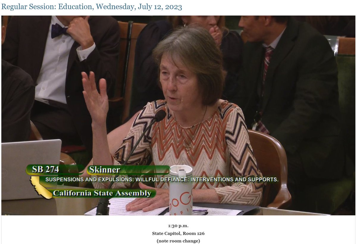 Also, deepest gratitude to Assembly Education Cmte &amp; <a href="/AsmMuratsuchi/">Asm. Al Muratsuchi</a> today for approving #SB274 - my #CALeg bill that would end school suspensions for low-level behavior issues known as "willful defiance." These suspensions have disproportionately harmed Black &amp; Brown youth.