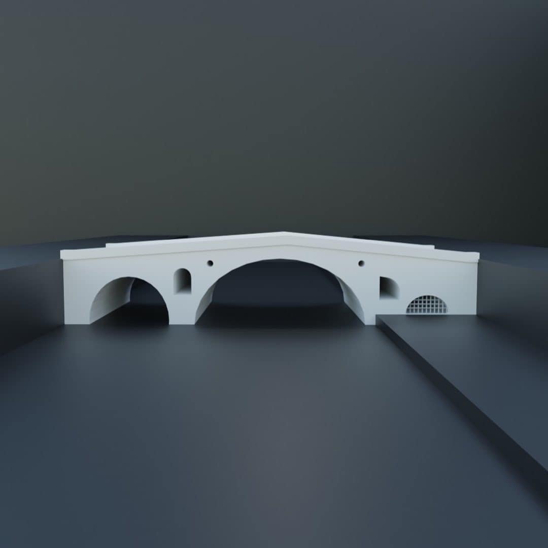 digitalbery's tweet photo. first take at 3D modelling  (ura e gurit, 04 Prizren) https://t.co/36XCxTSCMM