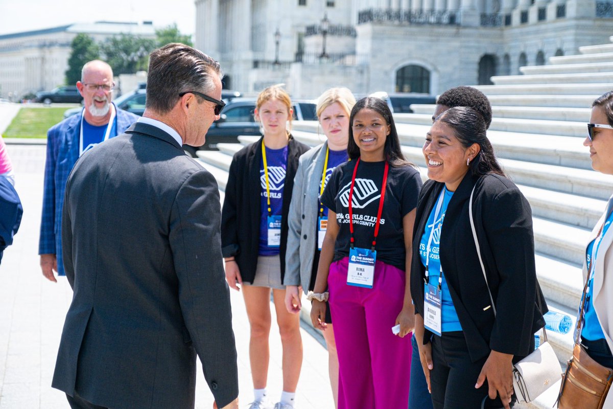 SenToddYoung's tweet photo. I enjoyed meeting with Boys &amp; Girls Clubs youth members from Shelby and St. Joseph Counties to discuss the Clubs’ impact on Hoosiers. These young leaders are in DC for the @BGCA_Clubs Summit for America's Youth. https://t.co/5vVIArRIln