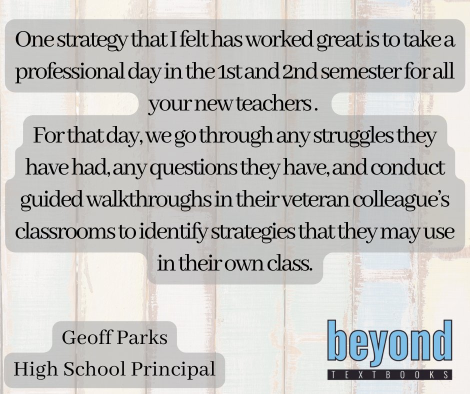 School Administrators - How can you best support teachers this year?

Meet Geoff, who shares a great suggestion.
We'd love to hear your ideas as well!
#SupportingTeachers #BeyondTextbooks #Teach #Teaching #Education