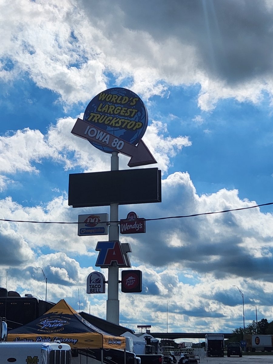 NHHservices's tweet photo. We made it! Setting up at the Iowa 80 - The World's Largest Truckstop Truckers Jamboree 🚚🚛 #truckshowtime https://t.co/1prmr5AFJR