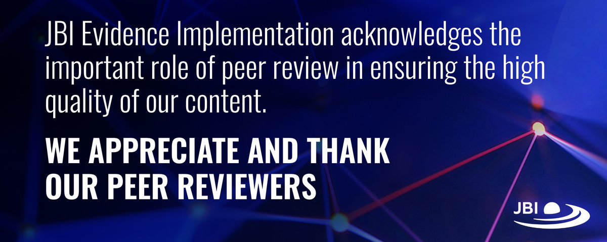 Peer review is a valuable form of work-based learning that contributes to scientific excellence and enhances the quality of your own scholarly work.  Boost your writing skills and expand your expertise - become a @JBI_EI peer reviewer  
#WorldEBHCDay #JBIMethodology #JBIiGNIT