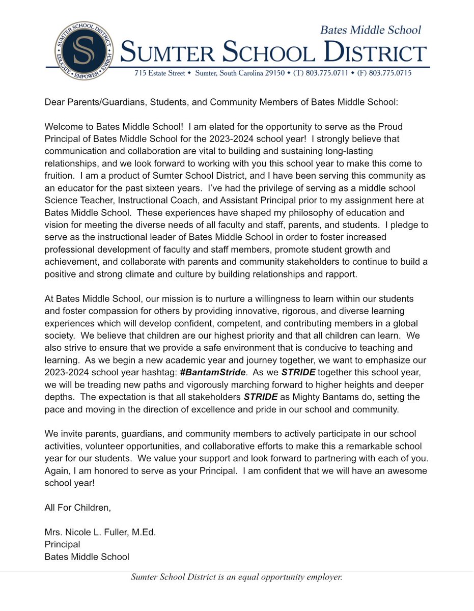 WeAreBates's tweet photo. Principal’s Welcome Message: https://t.co/cDs8Pp3piR