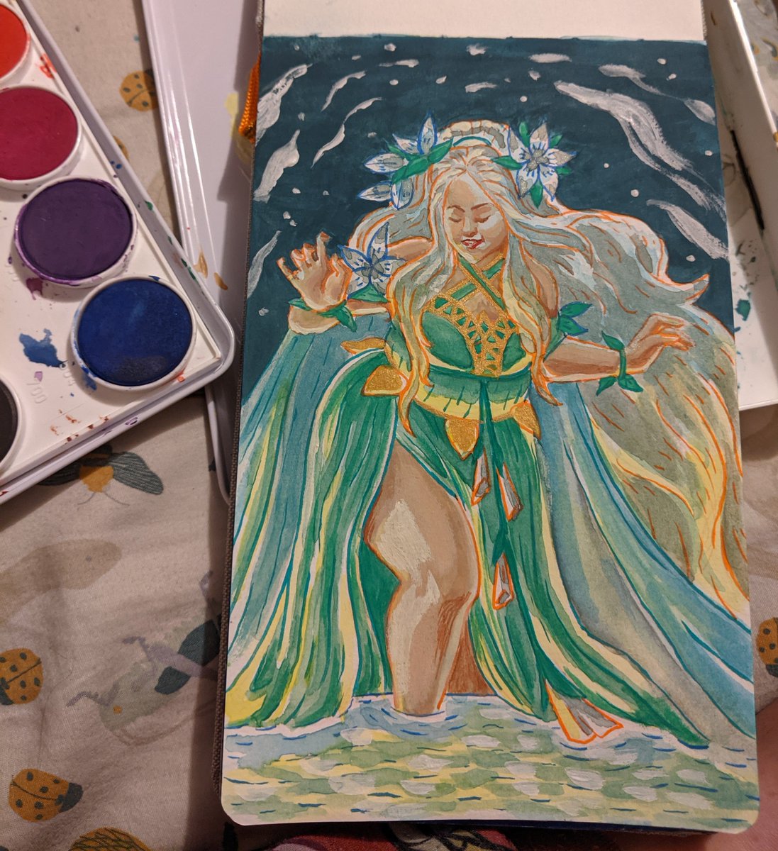 mothbuns's tweet photo. Haven't decided if I'm done with this yet.. 
Goldberry River Daughter https://t.co/Zk64fPPW56