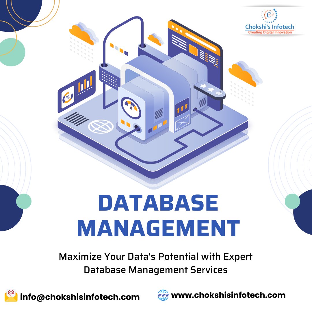 ChokshiInfotech's tweet image. Managing databases can be a daunting and complex task. That's why #DatabaseManagementServices is the perfect solution! #DatabaseSupport #DatabaseManagement #DataSecurity #DataIntegrity #datamanagement
Visit Our Website For More Information: chokshisinfotech.com