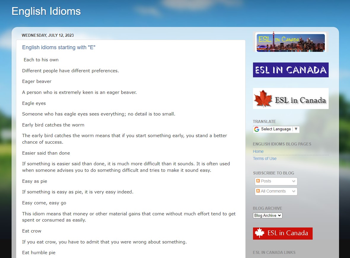 StudyinToronto's tweet photo. English idioms starting with "E"

https://t.co/bWOrcRZLNv

#English #Idioms https://t.co/HP2iYJWAwO