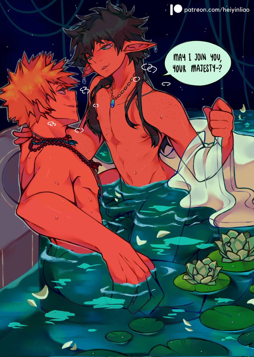 heiyinliao's tweet photo. Another one for @bottomdekuzine ! This time a fantasy au with barbarian king katsuk¡ https://t.co/i8bkJEAEyB
