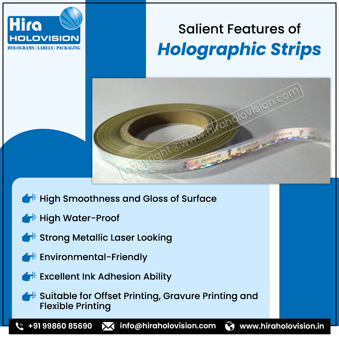 Salient Features of #HolographicStrips: High smoothness and gloss, water-proof, metallic laser appearance, eco-friendly, excellent ink adhesion. Ideal for offset, gravure, and #flexibleprinting.
visit- hiraholovision.in/products/holog…
#hiraholovision #holographicstrips #offsetprinting