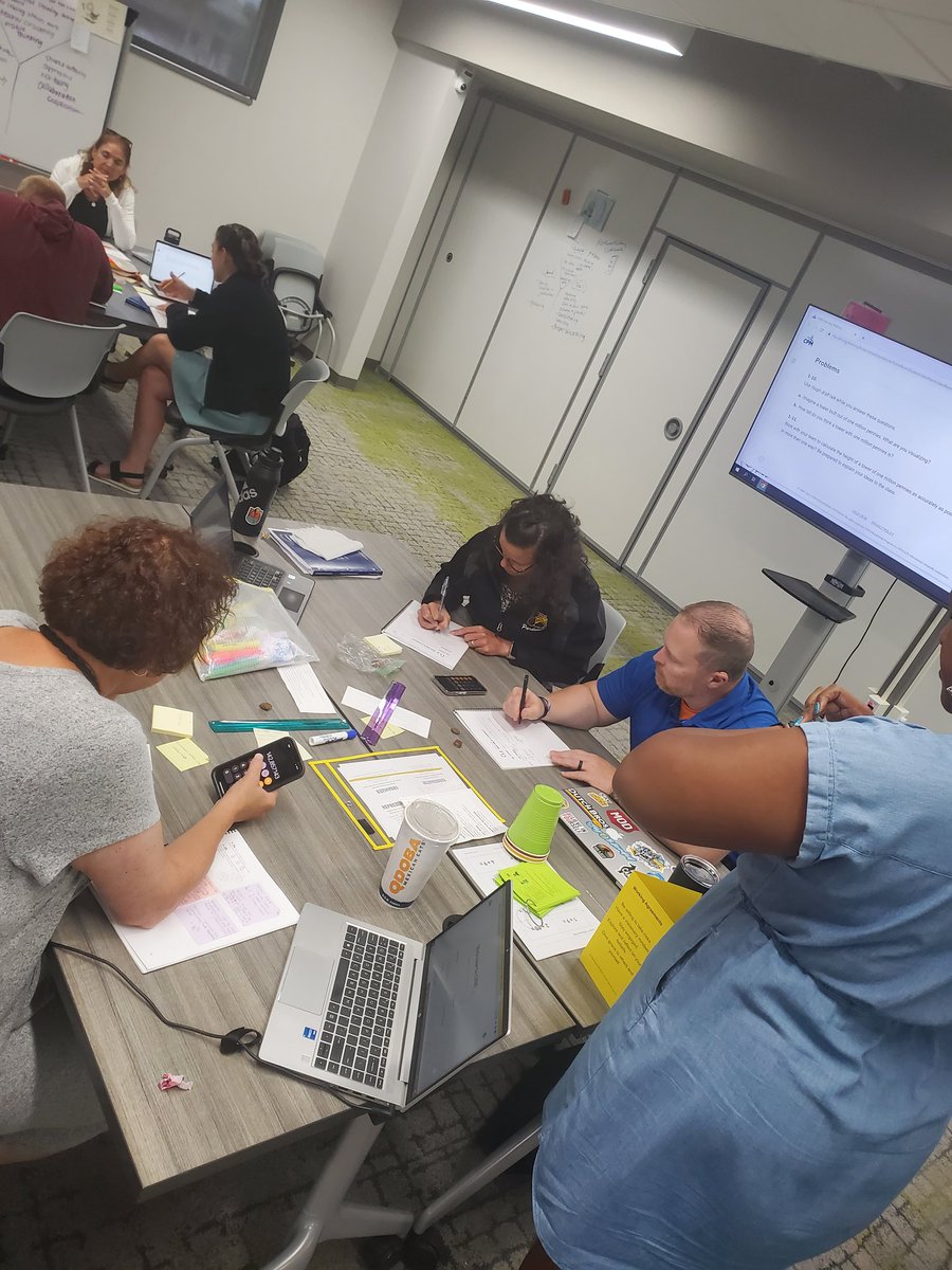 Boggseys's tweet image. Day 3 of 4: Focused on @CPMmath &apos;s Problem- Based Learning pillar of research. How tall are a million pennies?  Wonder what structures and routines supported this lesson?  Check out Inspiring Connections. #moremath #mathteacher #mathauthority