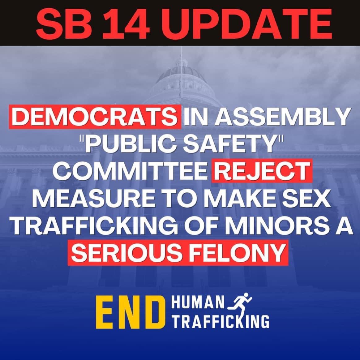SWHI007's tweet photo. @SBPD_CHIEF This is once again another step in the wrong direction for California. They have no interest in protecting children. And seem to support human trafficking. https://t.co/M9D9PLSpHM