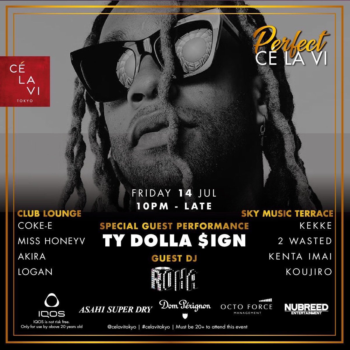 reiray1's tweet photo. Tomorrow at #celavi with special guest #tydollasign 🍾🍾@tydollasign 

VIP、Guest希望の方DMお待ちしてます✌🏼
#tydolla #sign #hiphop
#guest #guestlist  #nightclub #nightout #shibuya #celavi #tokyo #hiphop  #ゲスト #ゲストリスト #クラブ  #渋谷 #セラビ  #プロモーター https://t.co/5gZonl4TIz