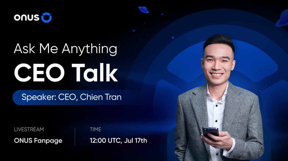 ONUSFinance's tweet photo. ⚡️⚡️ AMA: CEO Talk

All about ONUS Ecosystem will be released, excludes new features, user campaigns, ONUS Pro, or anything.

🎁 Prize: 1,000,000 VNDC (~42 USDT)
✅ Like, Retweet &amp; Follow
➡️ Drop address: https://t.co/uvT1Eh2Bdt

#ONUS #ONUSPro #AMA #askmeanything https://t.co/QYayT0hNIK