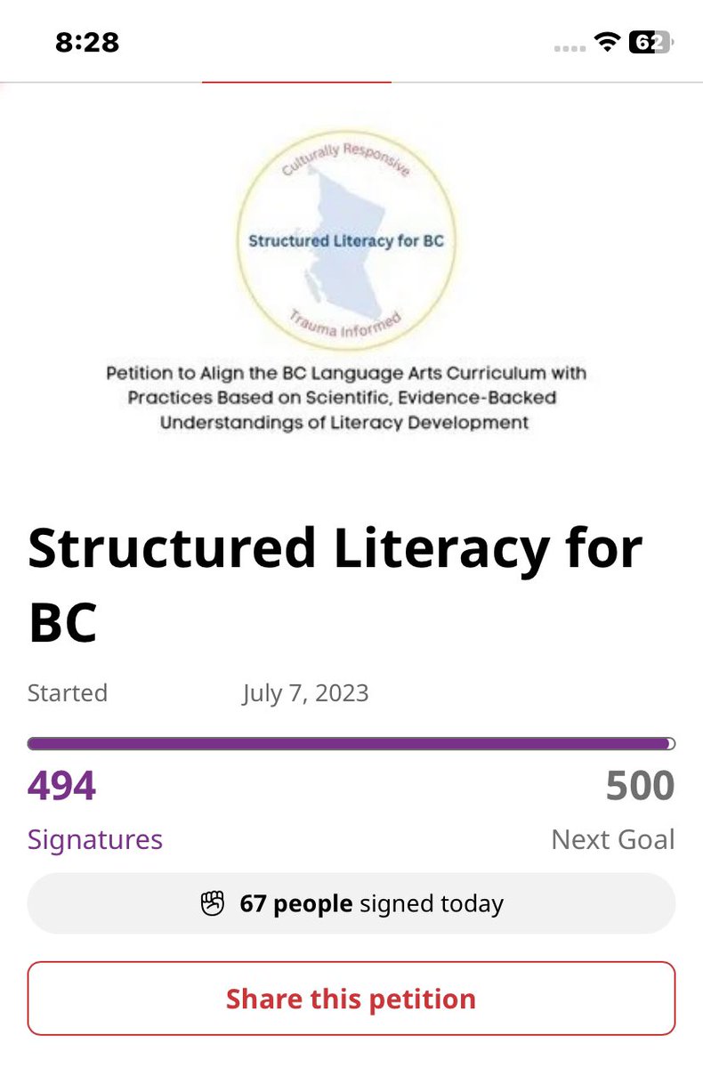 psychedupnorth's tweet photo. #StructuredLiteracyForBC Petition update! #KeepItMoving #bced
#ReadSignShare https://t.co/dtNK3JbBc2