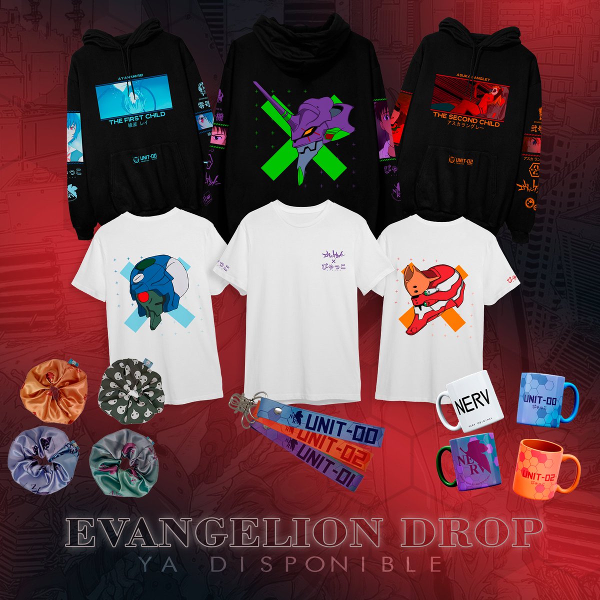 BYAKKOSHOP's tweet photo. NUESTRO NUEVO DROP INSPIRADO EN #EVANGELION YA ESTÁ DISPONIBLE 💥

Puedes revisar mejor los diseños en nuestro instagram https://t.co/NrPhpzE11Q ⚡ https://t.co/qLNkigVSSb