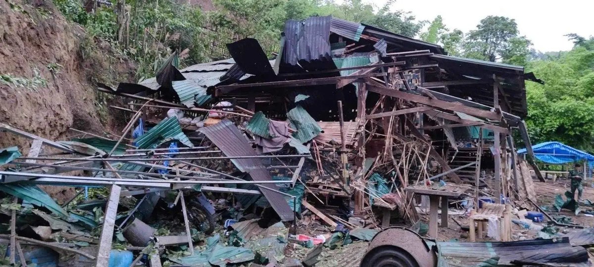 JusticeMyanmar's tweet photo. While #ASEAN discusses #Myanmar, let's not forget the devastating impact inaction has on children. Military's air raids on villages &amp; IDP camps claim innocent lives incl. 10yr old in #Karenni

Time to take action &amp; #StopSupplyingJetFuel to military! ✈️❌ https://t.co/eZ5gwssU4G https://t.co/6qr0RmvISe