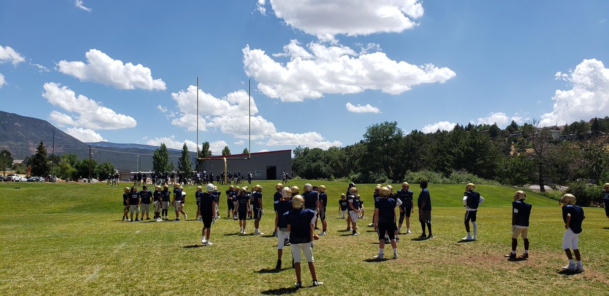 vincefields1's tweet photo. Three down, one to go. Having an amazing camp here @SUUThunderbirds the entire football staff has done an incredible job. @defendtheridge 
#defendtheridge
#mustangrumble
#trueblue
#WeAreShadow https://t.co/t3GPPN5U95