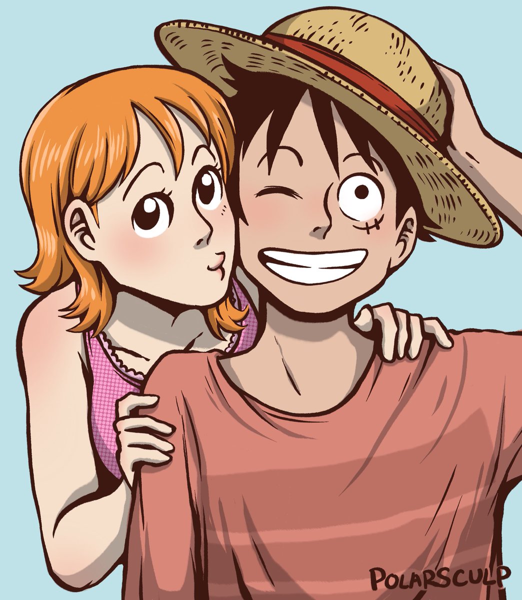 polarsculp's tweet photo. Favs #Luffy #Nami #ONEPIECE https://t.co/8FRTT0nMoG