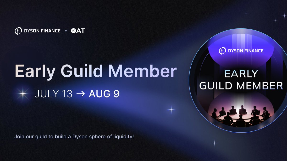 ✨ Attention Dysonauts! 👩‍🚀

Level up your Discord experience by getting an exclusive Guild Member role via <a href="/guildxyz/">Guild</a>.

➡️ Join the Dyson Finance Guild and link your Discord account to unlock this special privilege.

Don't miss out! More details below ⤵️