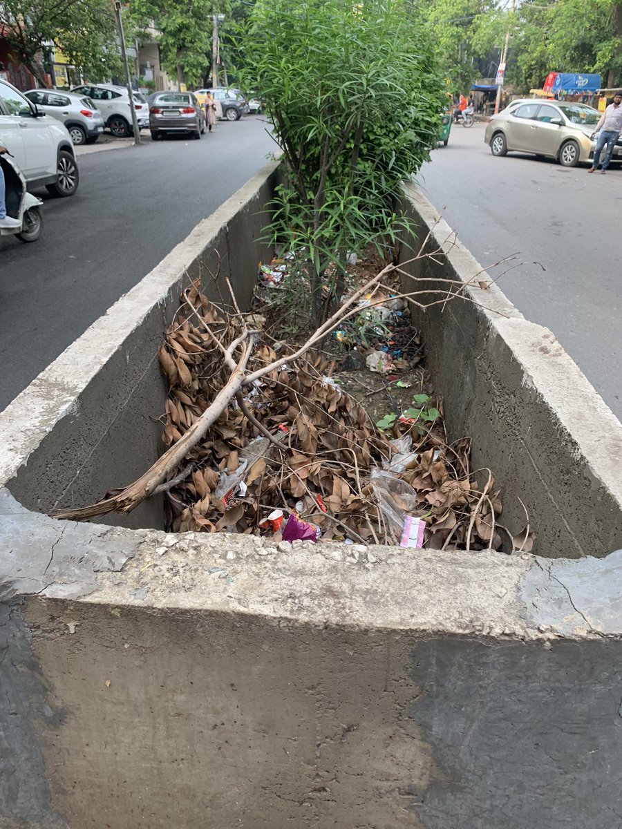 maneesh_a's tweet photo. Thanks @DelhiGovernment @ArvindKejriwal for installing these beautiful dustbins as road dividers. Worst town planning worst architecture design. These have become the garbage dumping place and even MCD cleaners throws all gathered garbage in these @AapkiBandana pitam pura UU BLK https://t.co/ro4IFAmjYf