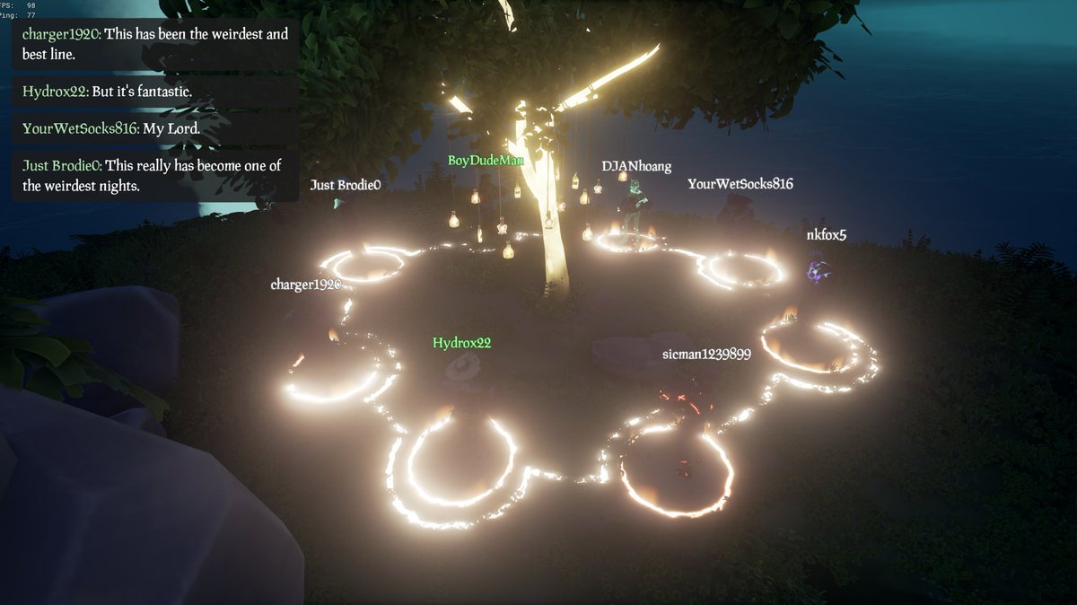 Awesome interactions tonight and brought a bunch of Pirates together for GlitterBeard! This is why I still love and play this game! @lordofgoats_ @boydudemann