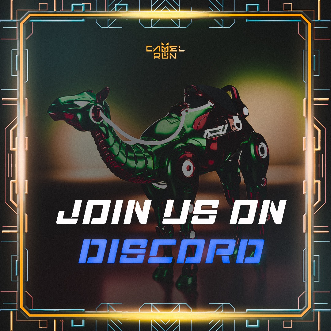 run_camel's tweet photo. 🐪 Join our Discord for #collabs, fun, and rewards! 🎉🤝 Race enthusiasts, #NFT collectors, and #blockchain enthusiasts unite in our vibrant community 🚀
Connect, strategize, and stay updated with the latest #CamelRun news 🗞️
Join now➡️ https://t.co/S1OfepQrBg 🎮

#BNB #BSC #P2E https://t.co/CjETLjcWW9