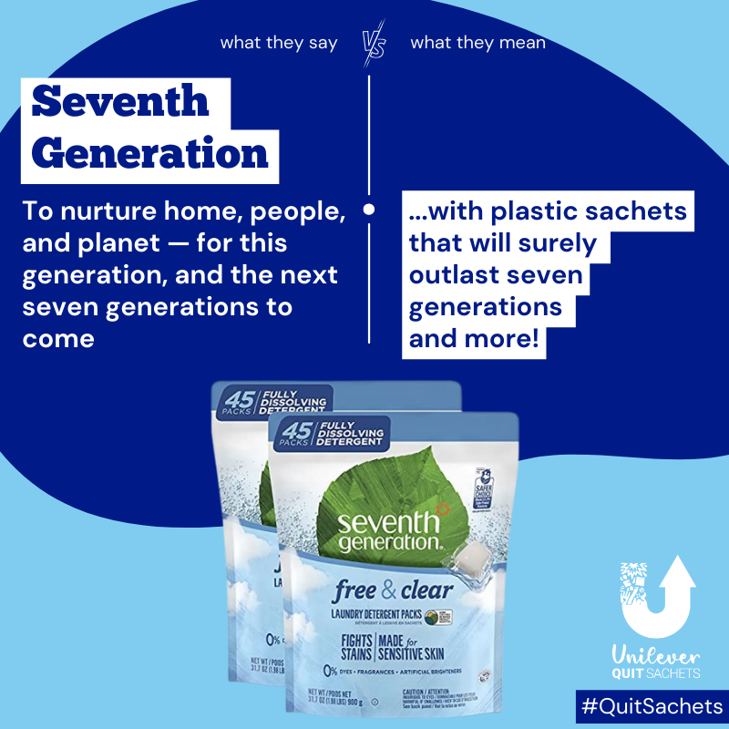 QuitSachets's tweet photo. 📣 Unilever, don't wait for seven generations to #QuitSachets! ACT NOW!🌍💚

"To nurture home, people, and planet — for this generation, and the next seven generations to come..." Let these words not be overshadowed by the lasting impact of plastic sachets over generations. https://t.co/G8WRFQqRo0