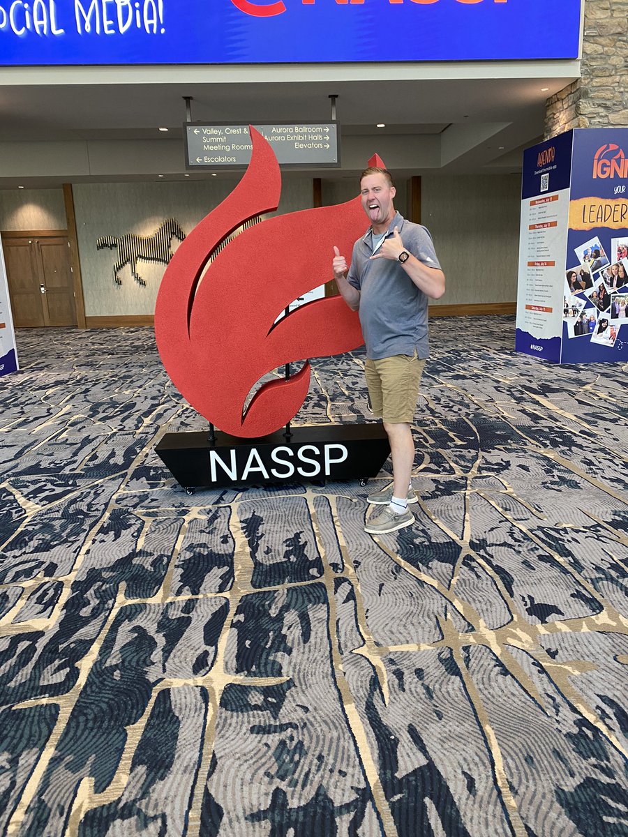 Woot woot #Ignite23 with @NASSP! Can’t wait for the conference and to hang with some awesome ED leaders! Reppin the 49th State here at the @gaylordrockies resort. Shout out @casas_jimmy and @Joe_Sanfelippo, @Robyn_Mindsteps @gerrybrooksprin