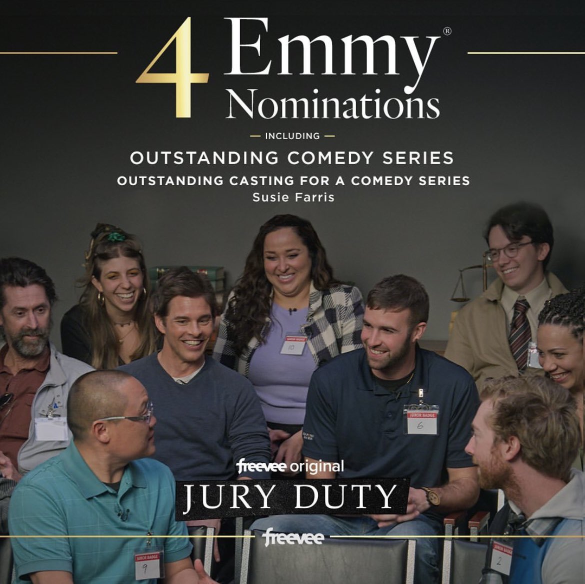 katiemathewson's tweet photo. Holy hell. Beyond grateful to have been a part of JURY DUTY and so tremendously proud of our team 😭🥰🤩 If you take anything away from our show, it’s that beautiful things happen when you treat people with kindness ♥️ …and that “soaking” doesn’t count. https://t.co/PKp2J4SNok