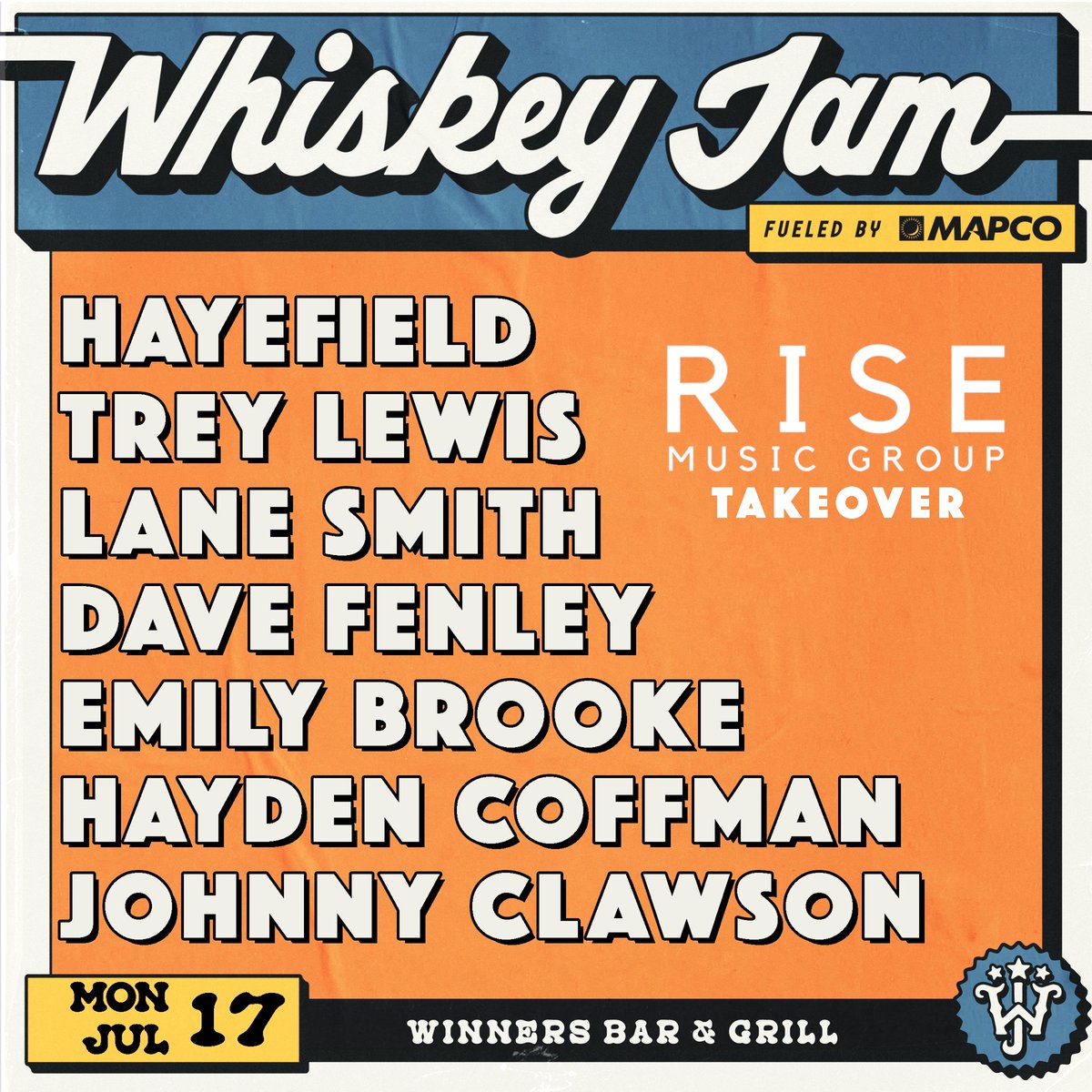 risemusicgrp's tweet photo. MONDAY 🎶 Join us for our first ever RISE MUSIC GROUP @whiskeyjam takeover! We have a STACKED lineup ready for y’all. Tag a friend that you’d like to bring along in the comments below for a chance to win some free @risemusicgrp swag👇🏻 8PM https://t.co/puS1YRKJXJ