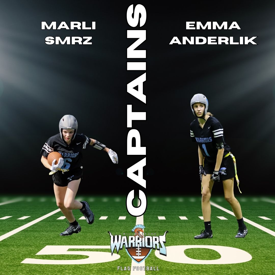 Shout out to the 2023 <a href="/WBFLAGFOOTBALL/">Warriors Flag Football</a> Captains, Marli Smrz (class '26) and Emma Anderlik (class '24).   These two have been instrumental in our success on the field, but also have helped create a welcoming and inclusive environment for incoming freshman and new teammates.    

We