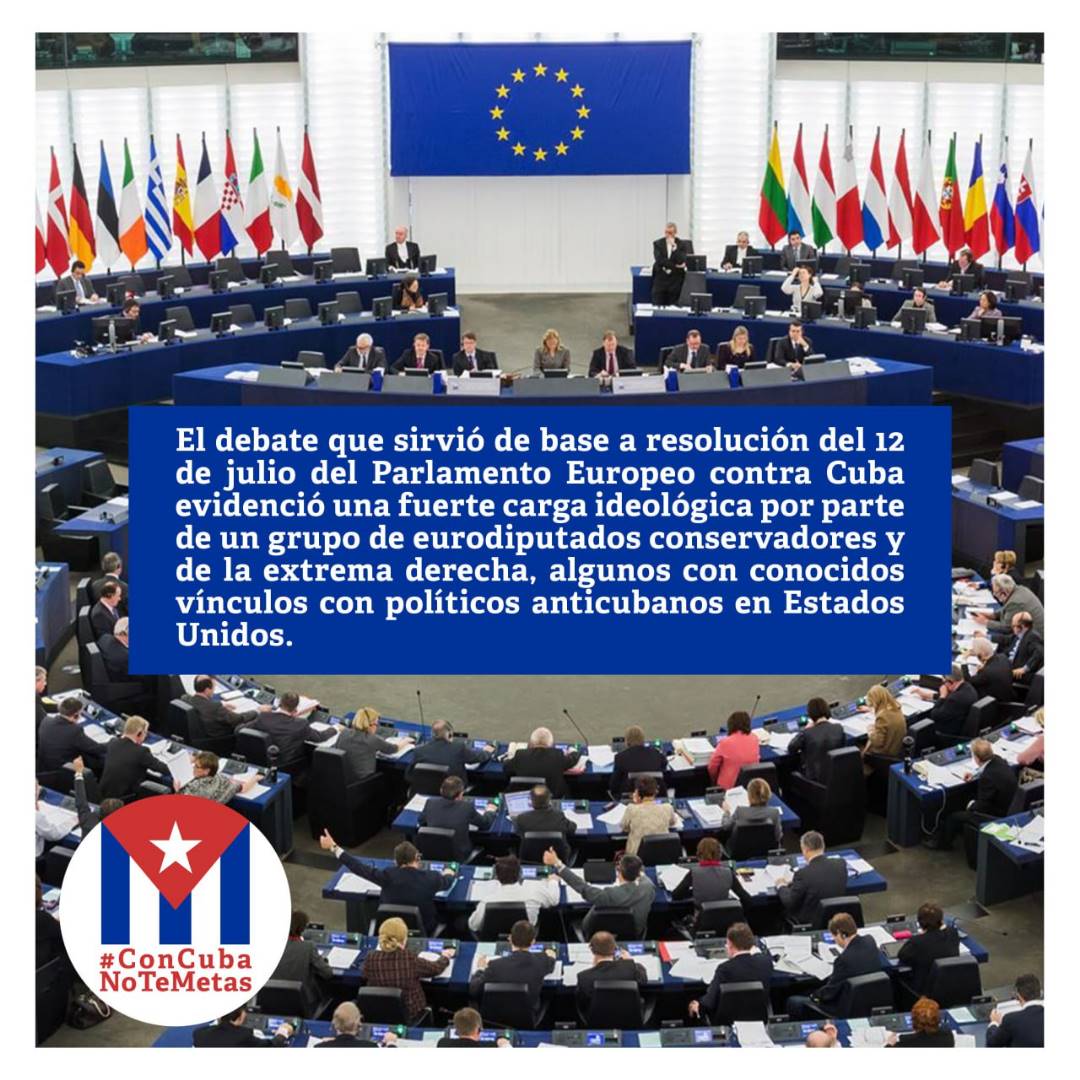 JorgeLSantana3's tweet photo. Desde 🇨🇺 DENUNCIO, a los integrantes del Parlamento Europeo, que aprobaron una resolución éste 12 de julio contra mi país, con alto contenido injerencista y difama sobre la realidad cubana y los vínculos de #Cuba con otros estados de forma soberana.
#ConCubaNoTeMetas https://t.co/ICtxsjZaL9