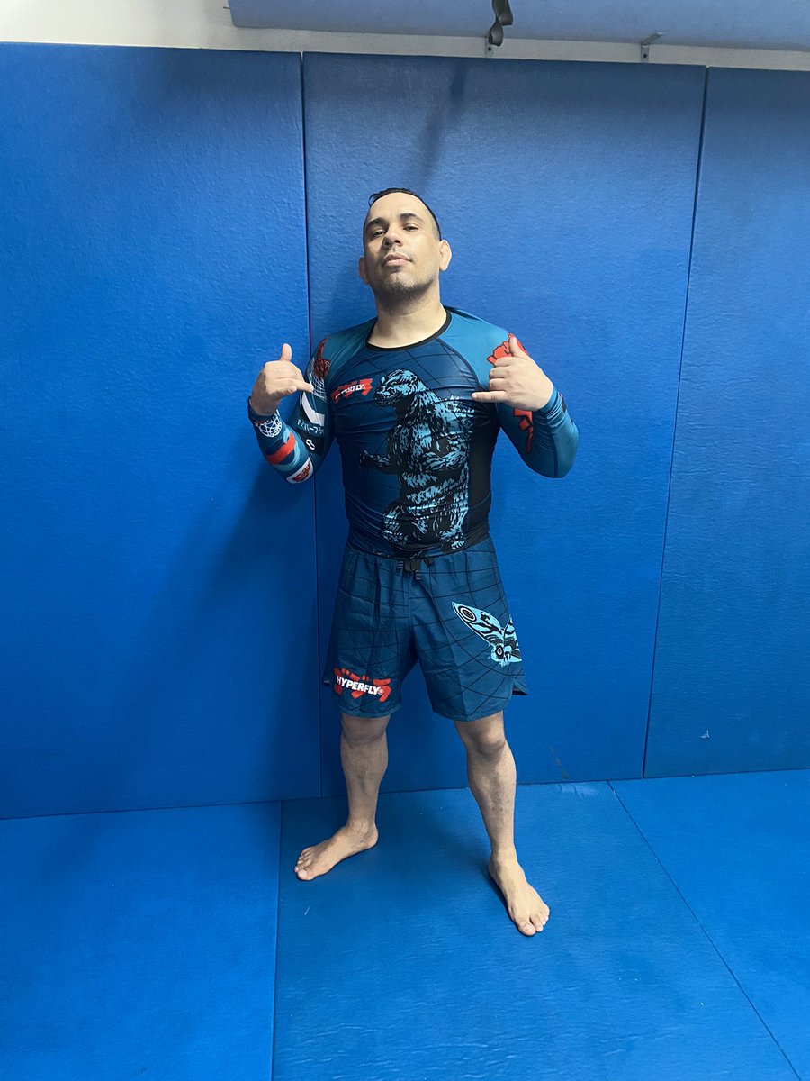 In honor of #GodzillaMinusOne I wore my HyperFly No-Gi Godzilla set @Godzilla_Toho #Godzilla #Gojira