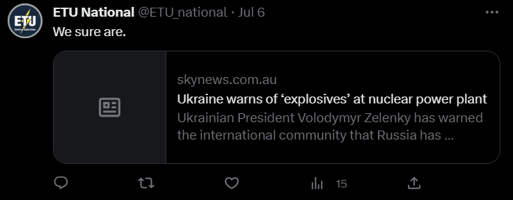 GrantChalmers's tweet photo. @QuixoticQuant @Dr_Keefer I asked if the ETU were keeping up with the nuclear renaissance and union benefits in Canada and I got the below response. https://t.co/FuLq0Jwy18