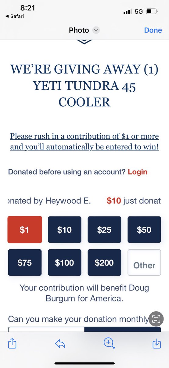 Alex Isenstadt on Twitter "Doug Burgum offering to give out Yeti