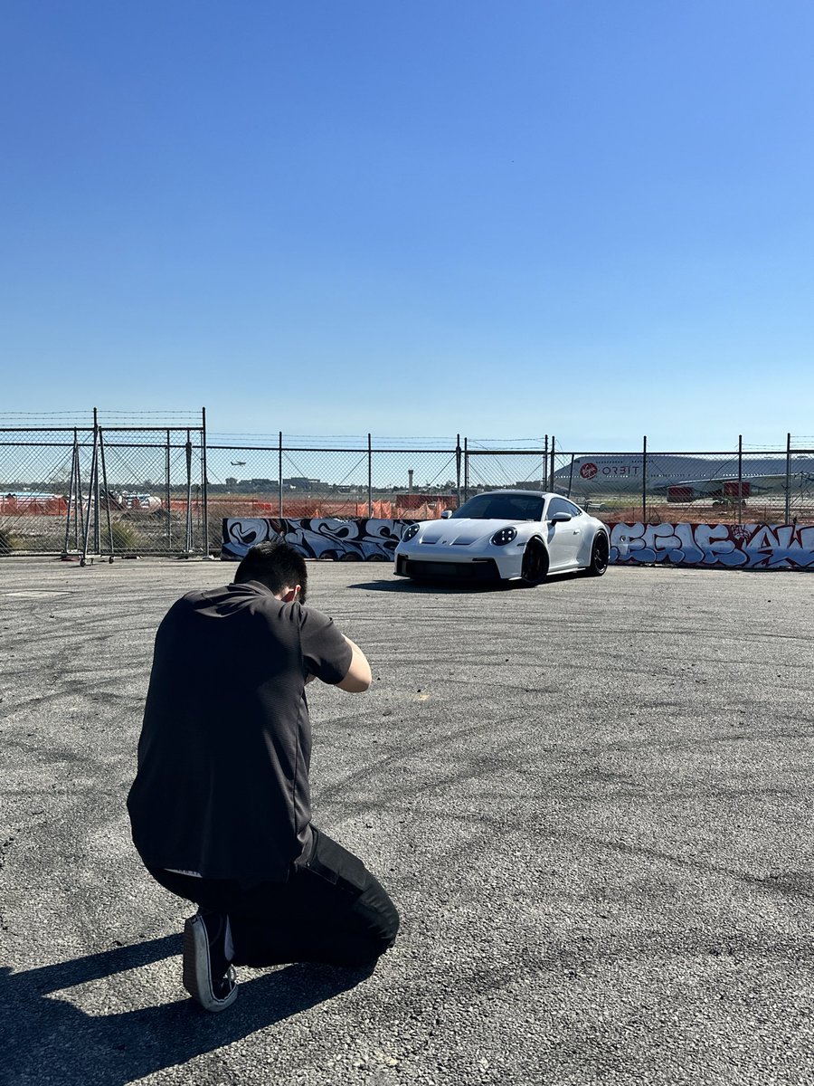 cmayy15's tweet photo. Photo that accurately represents my brand.

I manage the social media &amp; photography for a car dealership group. I coordinate photoshoots with specific cars for websites and social media platforms. 

In the photo, the photographer is taking a new album of a Porsche GT3. #MCO335 https://t.co/Fe5Tld8b6Q
