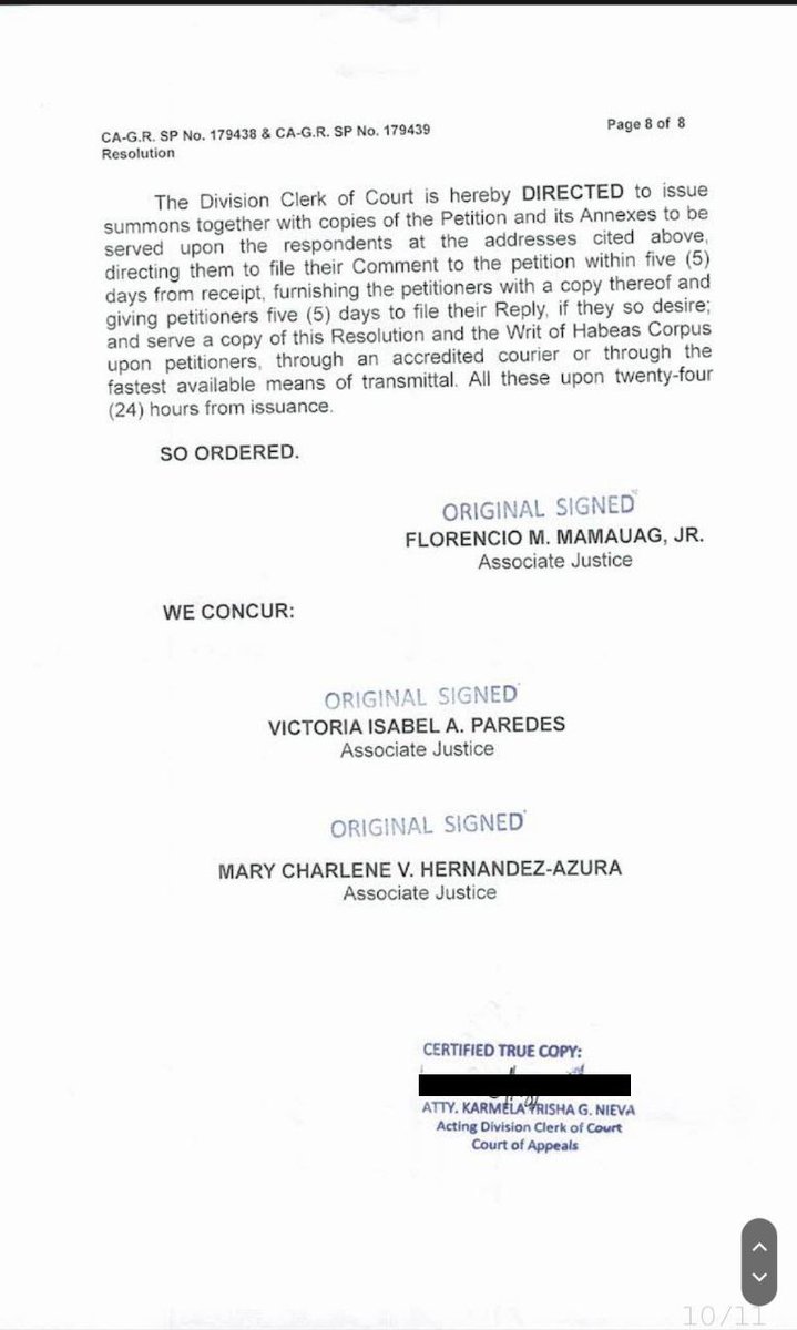 rapplerdotcom's tweet photo. BREAKING. The Court of Appeals 13th Division granted the habeas corpus petition filed by the families of missing UP Baguio alumni Dexter Capuyan and Gene Roz Jamil de Jesus. | via @Weng_De_Vera https://t.co/j761JxWU0Y