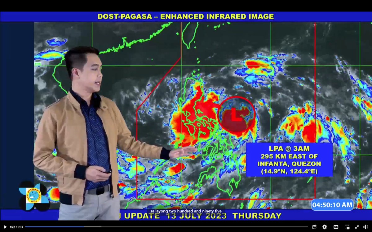 newswatchplusph's tweet photo. UPDATE: PAGASA continues to monitor the low pressure area last spotted 295km east of Infanta, Quezon. https://t.co/Ni4v3zQWgA https://t.co/ItcN2CV2UL