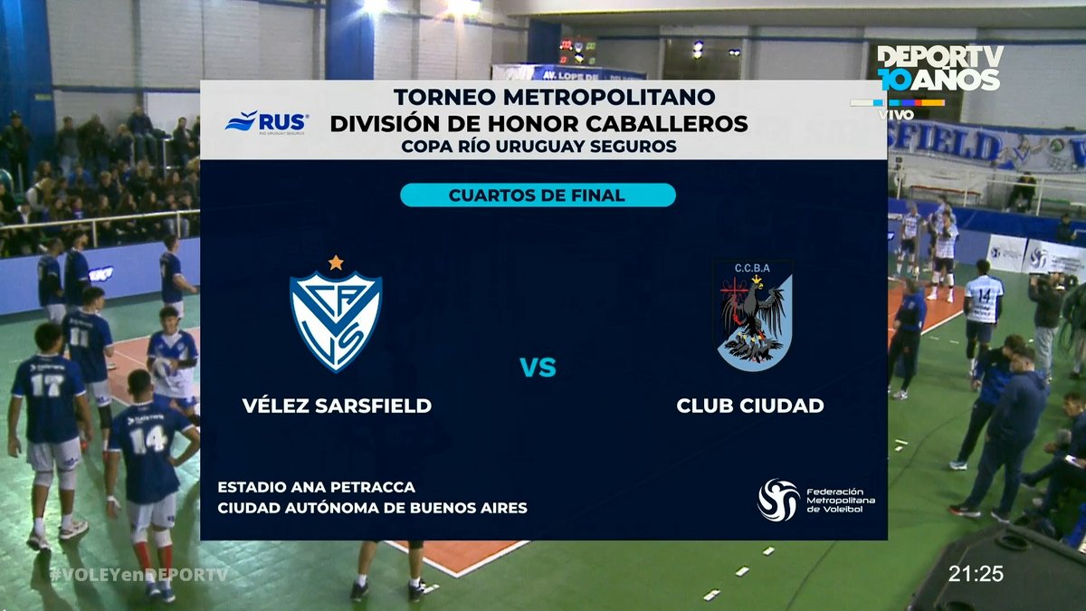 AHORA. #VOLEYenDEPORTV 🏐

🏆 División de Honor Masculina
🗓️ Cuartos de Final
 
👕 <a href="/Velez_Voley/">Velez Voley</a> 🆚 <a href="/CiudadVoley/">Ciudad Voley</a> 

🎙️ <a href="/DonDerrouse/">Martín De Rose</a> - <a href="/marinabutron/">Maru ⭐️⭐️⭐️</a>

🔴 EN VIVO 
📺 HD
📱 youtube.com/live/Wu62TZNwU…
📱 fb.watch/lK-AAz8_BB/
🤳 <a href="/SomosContar/">Contar</a>