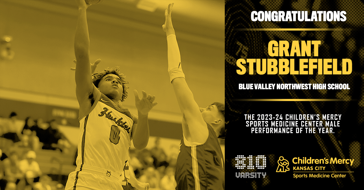 Congratulations Grant Stubblefield of Blue Valley Northwest High School, our 2022-23 Children's Mercy Sports Medicine Center Male Performance of the Year award winner. 