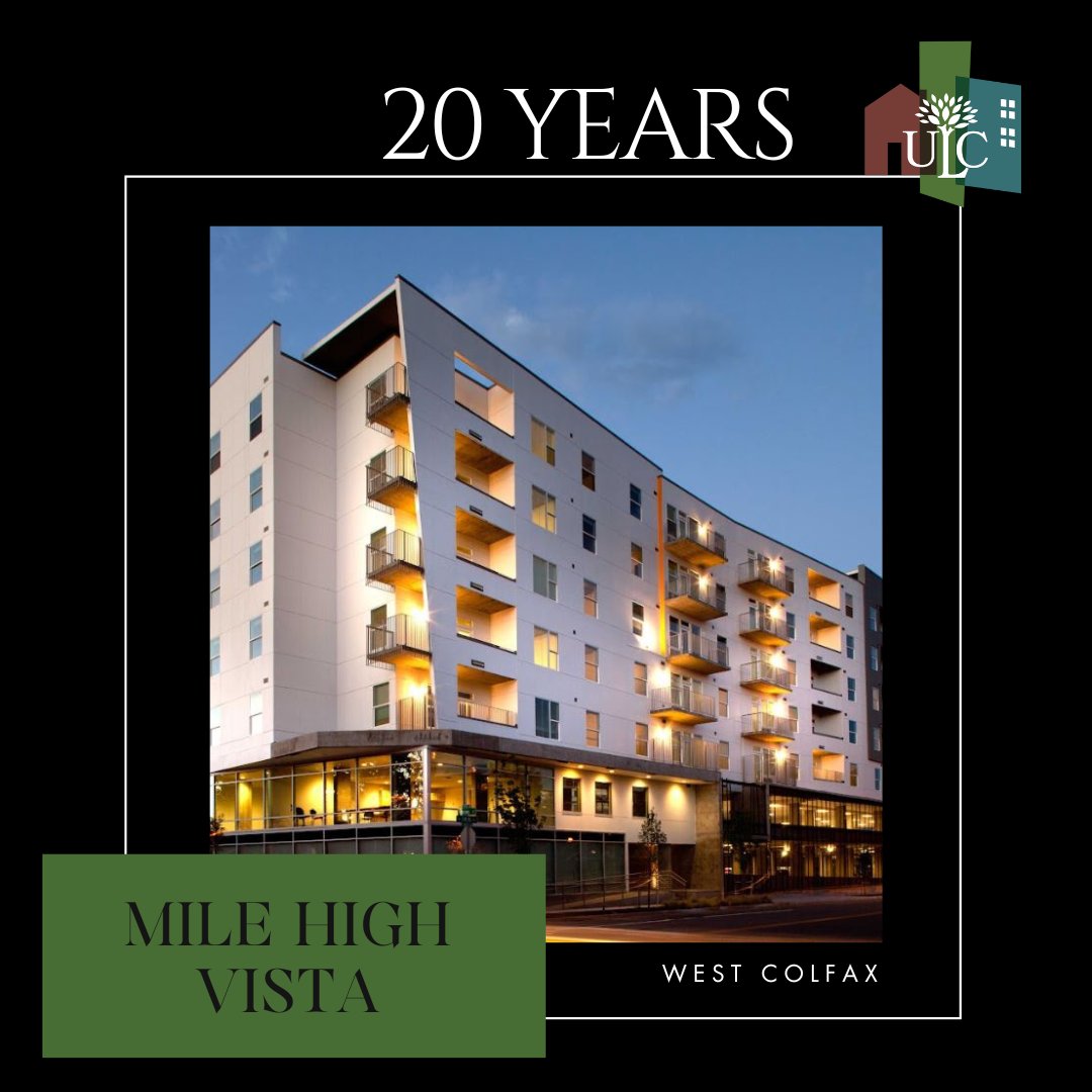 Celebrating Mile High Vista, our first master site development, for today’s #20pointsofimpact! This site in Denver’s West Colfax Neighborhood features a library, affordable apartments &amp; commercial space. #organizationalstrengthandsustainability