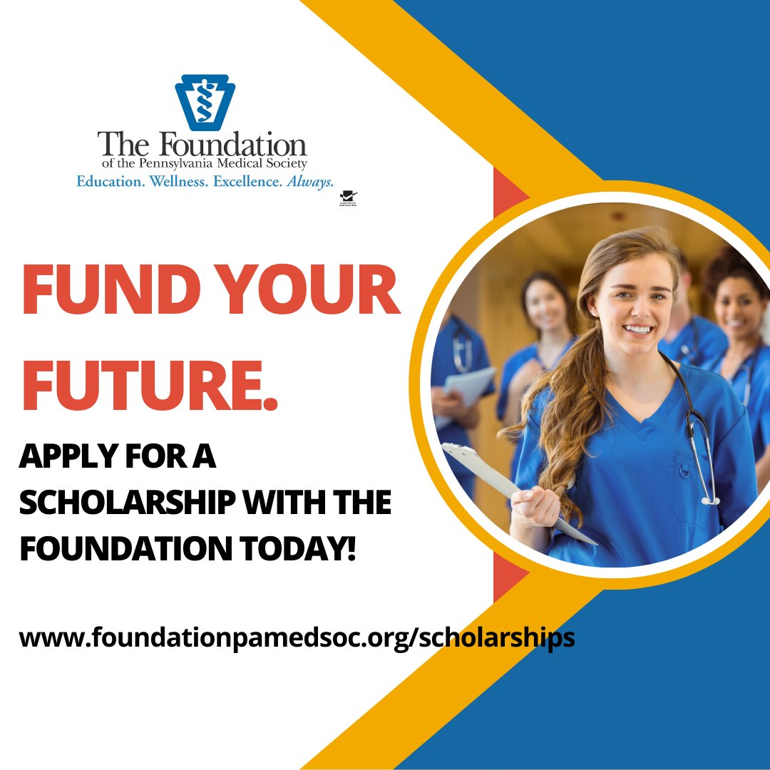 PAMEDstudents's tweet image. First-year medical students should consider applying for the Myrtle Siegfried, MD and Michael Vigilante, MD scholarship. Learn more about this $2,000 award for first year medical students at foundationpamedsoc.org/scholarships.