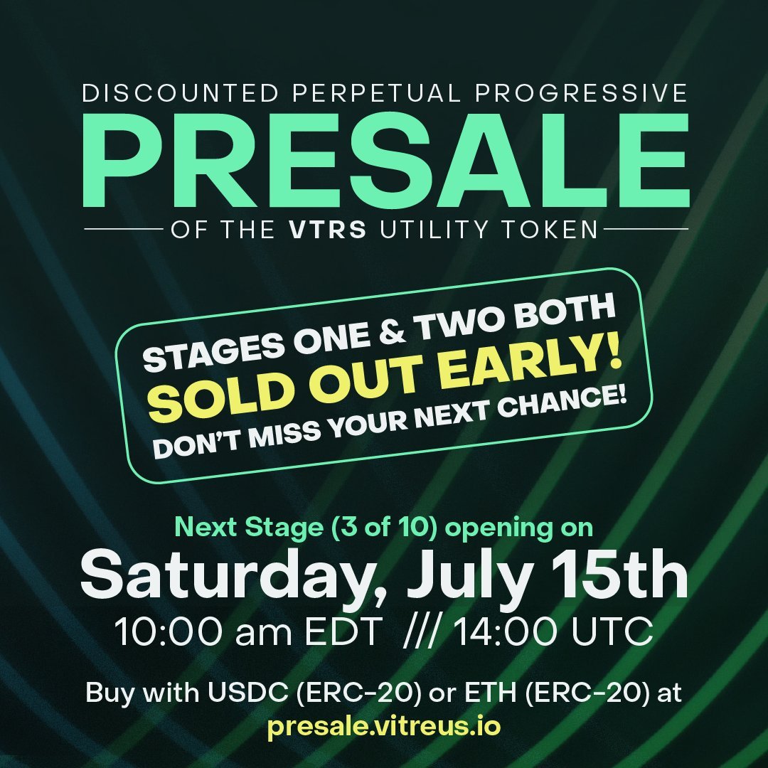 Din_in_Aus's tweet photo. 🏃Head over and subscribe to #Vitreus youtube channel for the latest videos and announcements:
📺https://t.co/qHrh1EAdu8
👉it will be packed with exciting info and target dates (subject to change) you don't want to miss
#VTRS #vNode #fintech #VNRG #Tradfi #COMPLiQ_AI #presale https://t.co/mFzbVt6F8t