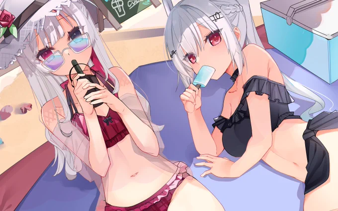 #はかせレポート  #流石神絵師   最近あっついので。 なんか妙に海辺が似合う気がして……
