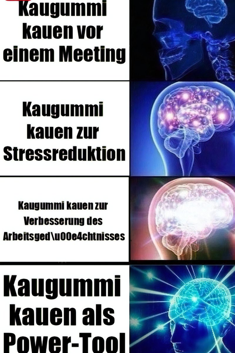 Intellimuse's tweet image. Von einfachem Kaugummi kauen bis hin zur Stressreduktion und Verbesserung des Arbeitsgedächtnisses - wer hätte gedacht, dass Kaugummi so mächtig sein könnte? 🍬💥 #PowerKaugummi #Stressabbau #Gehirnleistung youtu.be/vRZyz72B8mI