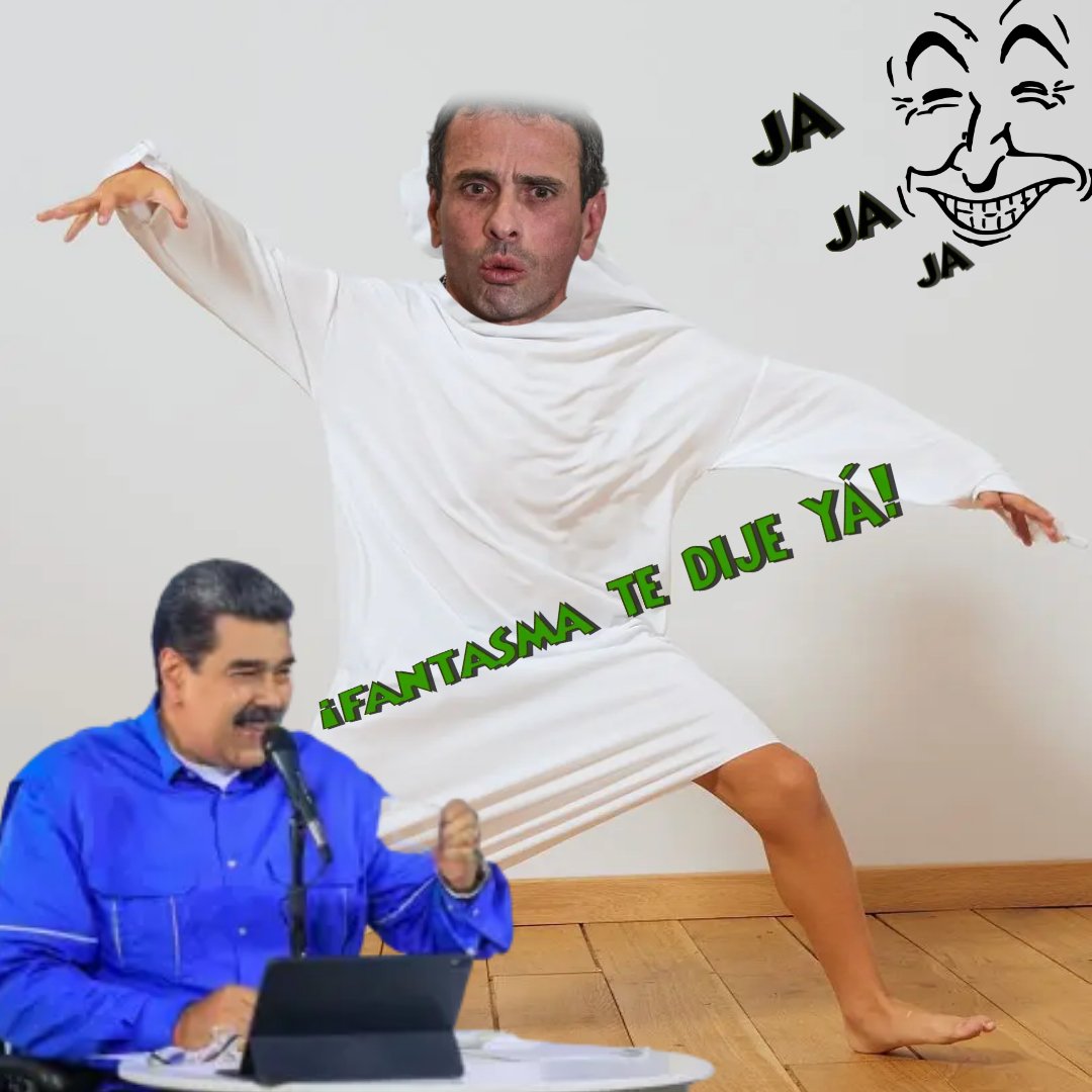 #NoTeVistasQueNoVas 
¡Fantasma te dije yá!🤣🤣🤣

@NicolasMaduro @ConElMazoDando @dcabellor @PartidoPSUV #Capriles #12Jul