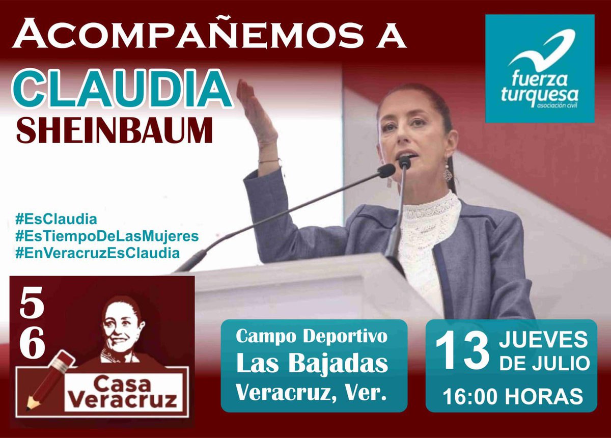 y_maestras's tweet photo. El día de mañana nos visita nuestra querida Dra. Claudia Sheinbaum preparemos el camino hacia la transformación. 

Mañana escucharémos a la próxima Coordinadora Nacional para la Defensa de la Transformación en México. 

#EnVeracruzesClaudia #EsTiempoDeLasMujeres #EsClaudia https://t.co/S272ZzYPDN